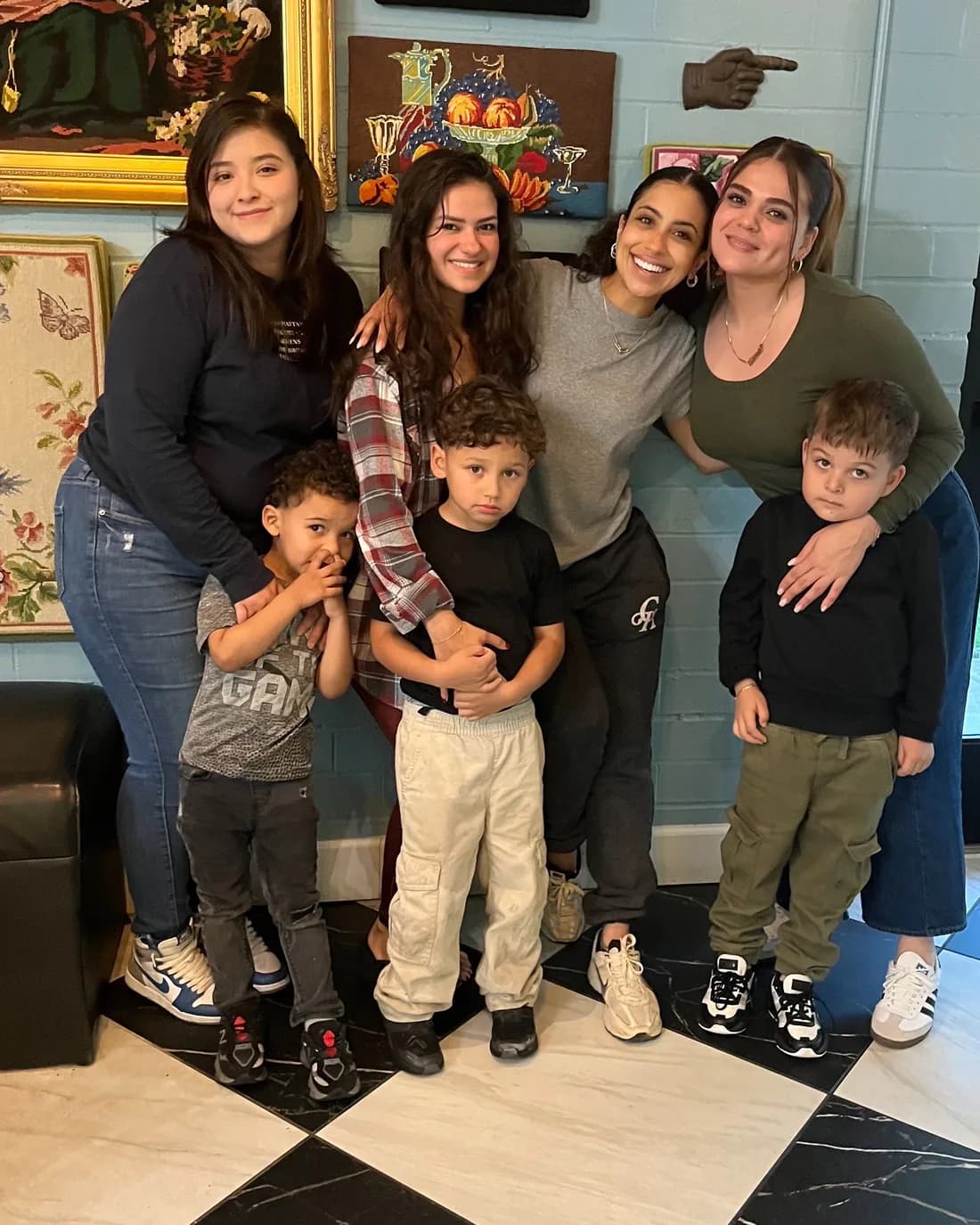 Rossy M. Peralta with the team at the restaurant where she worked